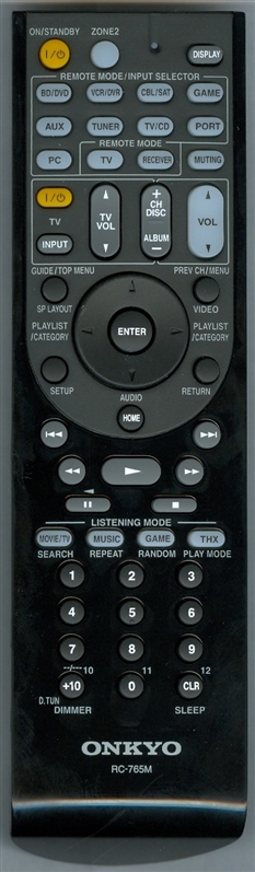 Onkyo RC742M Receiver Remote Control | RC-742M