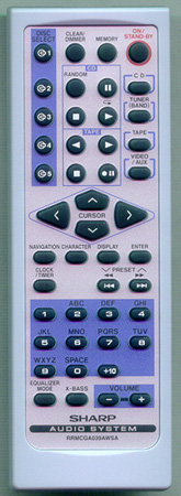 Sharp Remote Rrmcga397awsa SHARP RRMCGA039AWSA Genuine OEM Original Remote